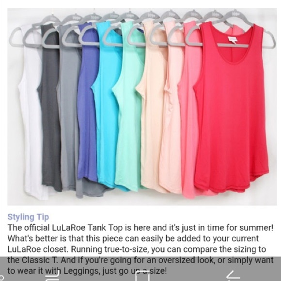 LuLaRoe TANK TOP Solid Coral NWT - Picture 15 of 16